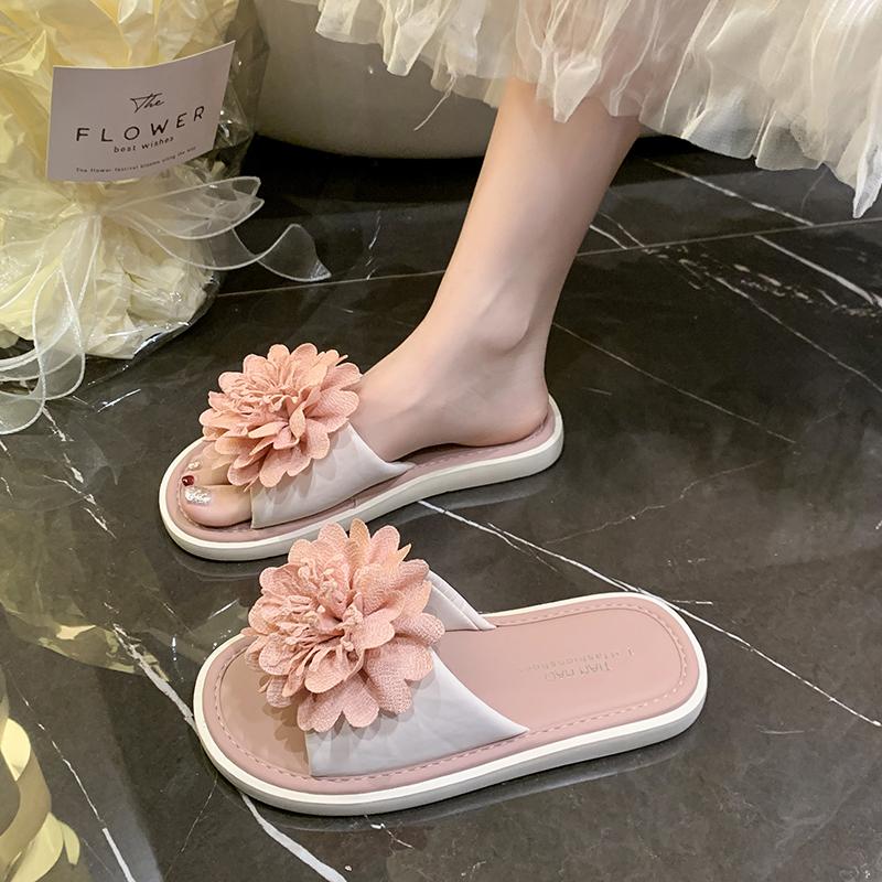 Mode Skor Tofflor Platta Blommor Tofflor Mode Tofflor Kvinnor Mjukt Gummi Lyx 2025 Blommiga Skor Tofflor Platta Blommor Lyx Tofflor