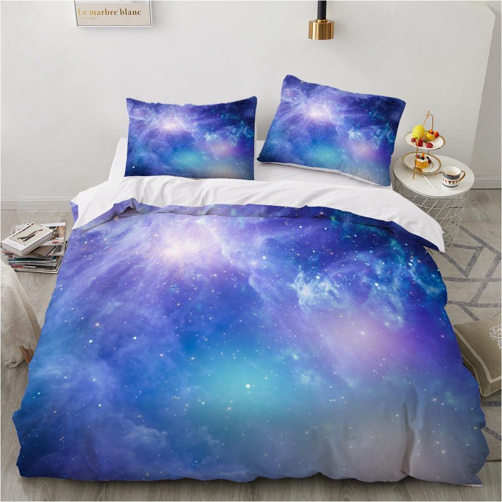 Moon Duvet Cover Set Night Tree Landscape 3D Print Polyester Comforter Cover King Twin Size for Boys Girl Teen Kids Bedding Set