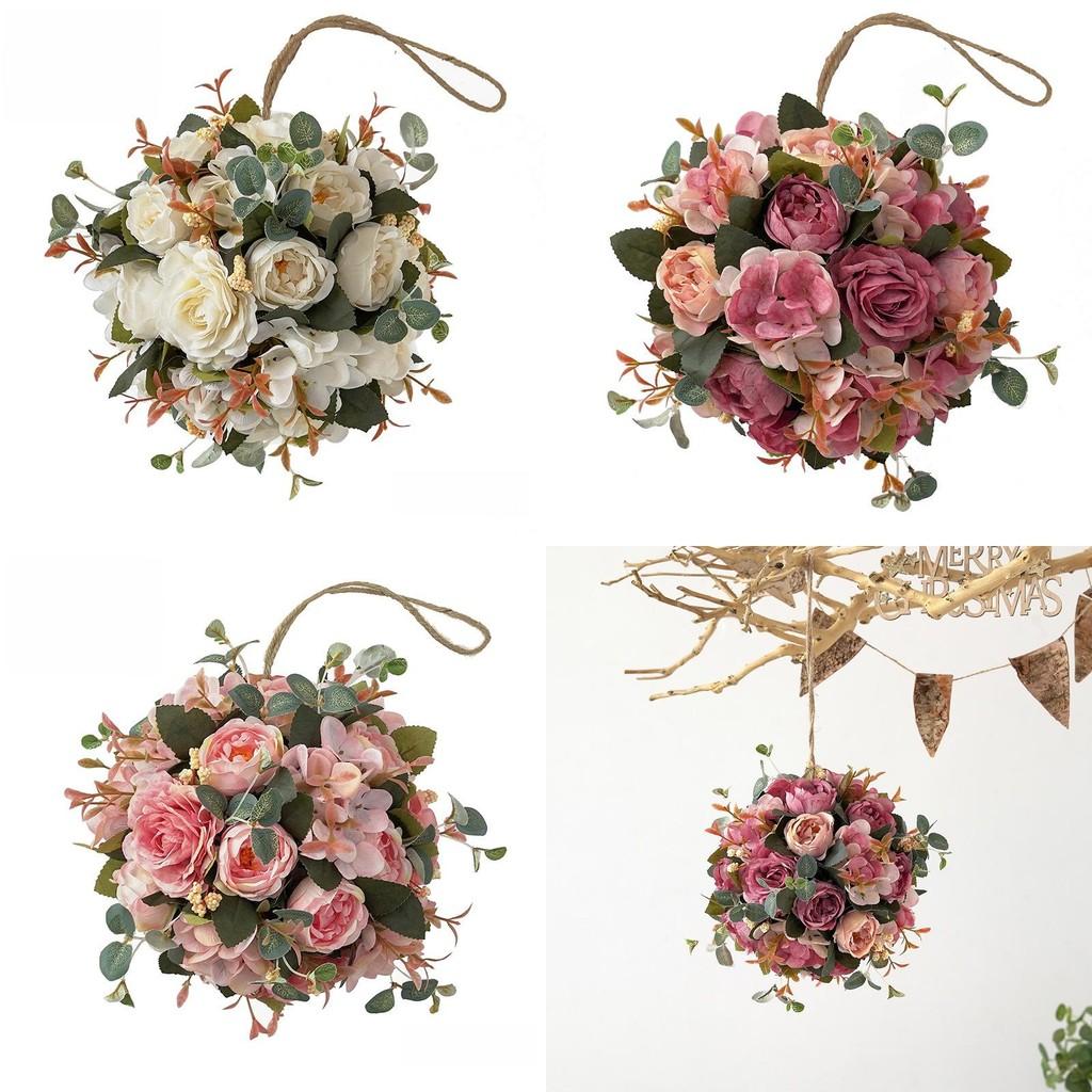 Hydrangea Peony Decorative Flower Ball With Silk Material For Wedding Venue And Garden Decor