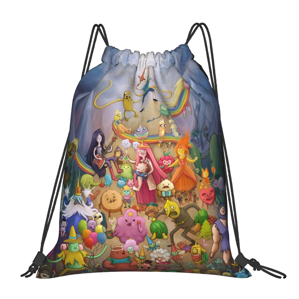 Custom Adventures Anime Times Drawstring Backpack Bags  Lightweight Fantasy Animation Gym Sports Sackpack Sacks for Training