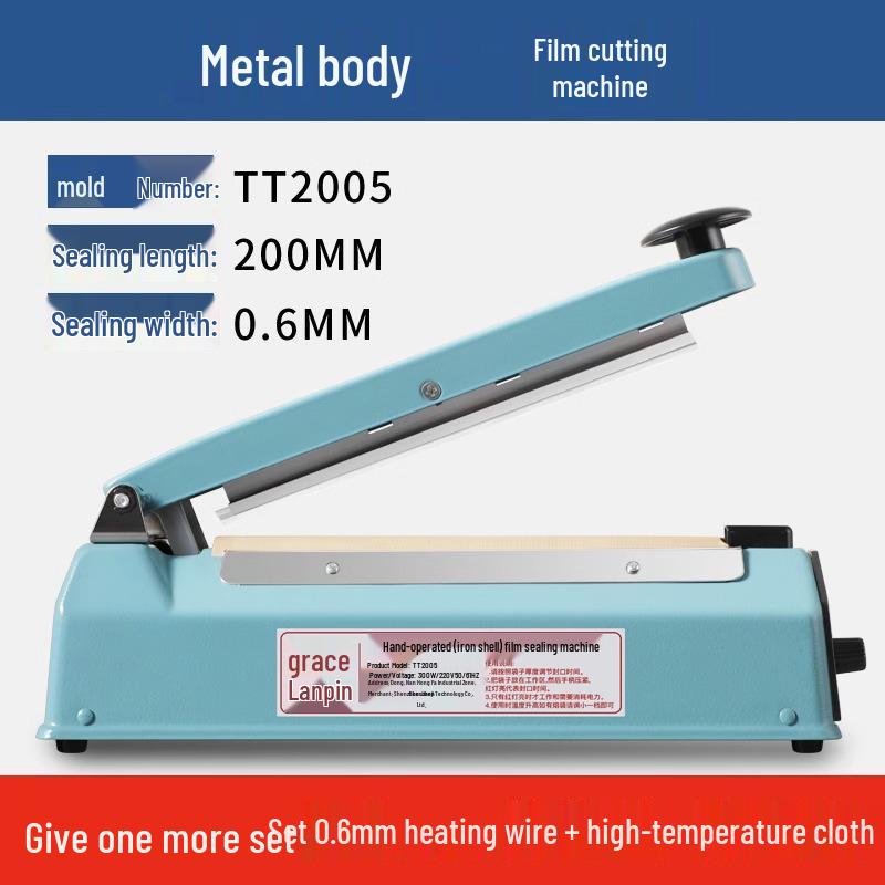 Compact Manual Heat Sealer for Mooncake, Tea, Kraft Paper, and Flat Plastic Bags