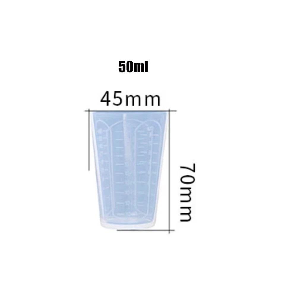 

Мерный стакан с делениями 50 мл - 1000 мл, Силиконовый прозрачный контейнер для жидкостей, Треугольные силиконовые формы для эпоксидной смолы