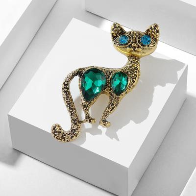 Spilla retrò semplice a forma di gattino, spilla personalizzata con animali, moda europea e americana, accessorio medievale per corpetto con gatto, da donna