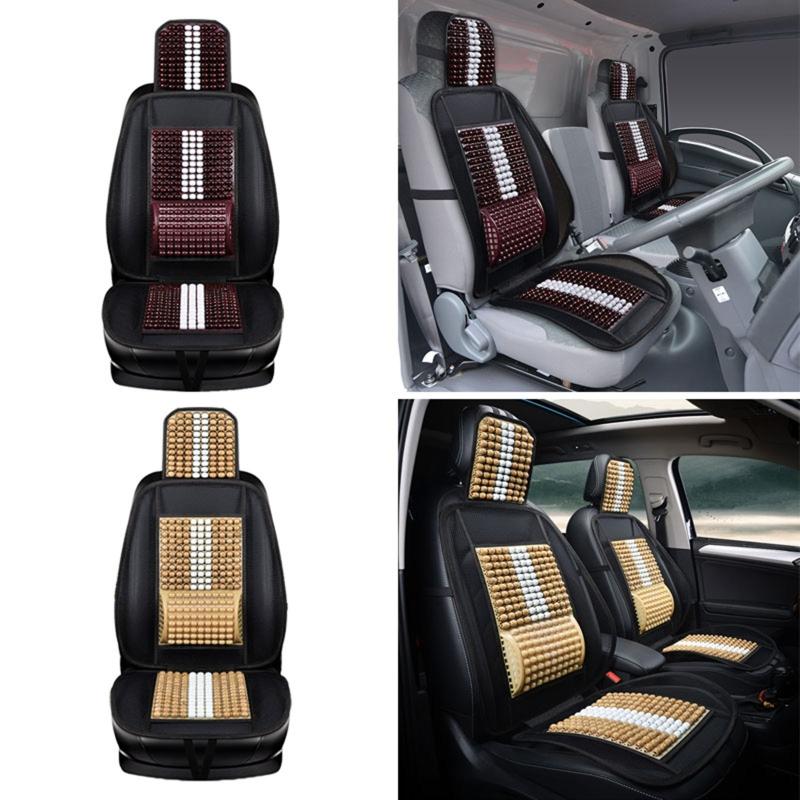 Premium Quality Summer Cool Car for Seat Cover Natural Wood Bead Massage Breathable for Seat Mat 2 Colors