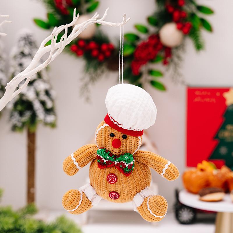 Gingerbread Man Sweet Fabric Holiday Ornament For American Country Style Christmas