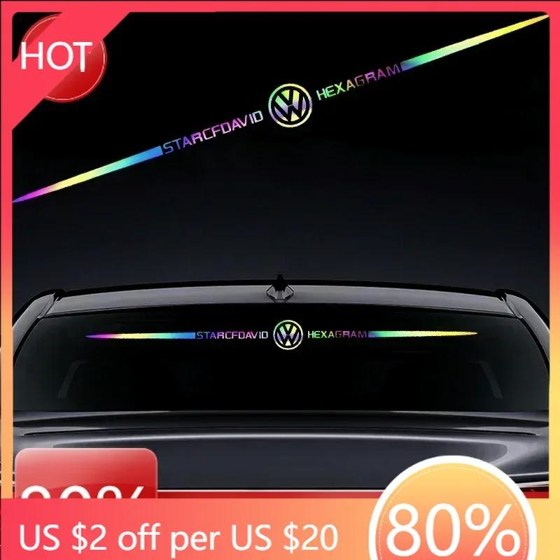 Dla VW Nowy 60cm Laserowa Naklejka na Szybę Samochodową Naklejki na Karoserię Samochodu dla Volkswagen Golf MK4 MK6 MK7 Jetta Touareg Beetle Passat Polo