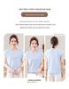 2026 New Style Women's Ice Silk Blouse - Fashionable Batwing Short Sleeve Round Neck for Middle-Aged & Elderly
