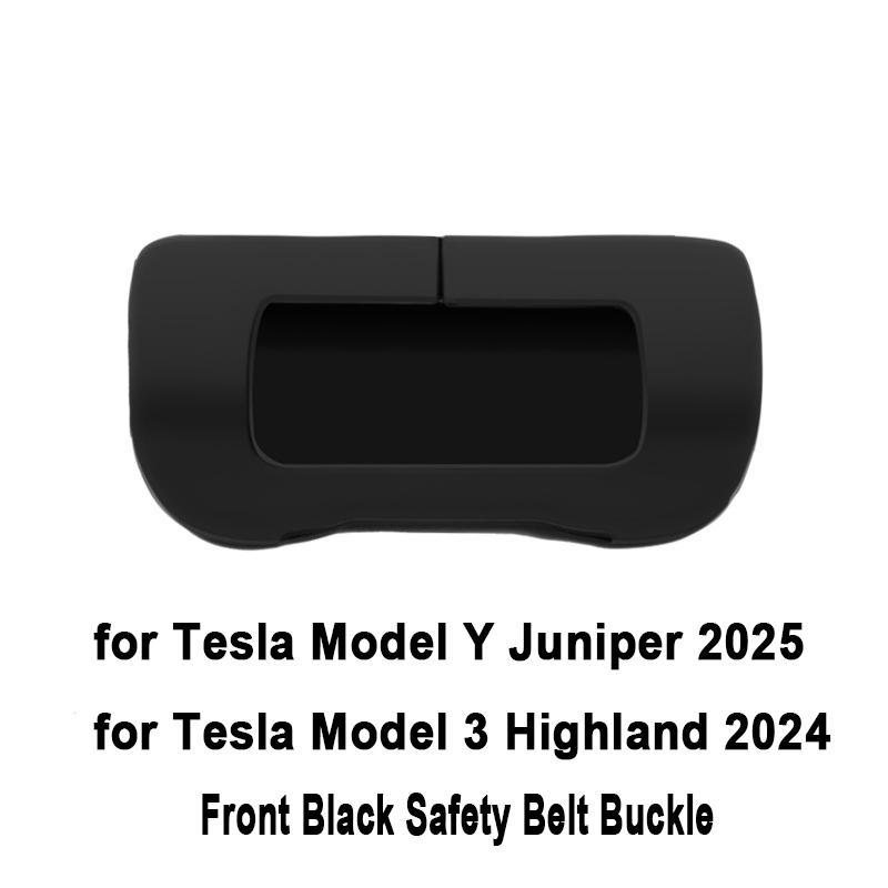 For Tesla Model Y Juniper 2025 Car Seat Belt Anti Scratch Protector Case Silicone Seatbelt Buckle Cover New Model3+ Accessories