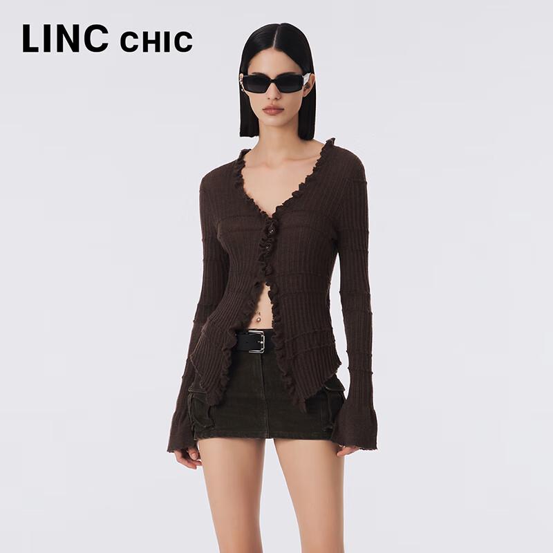 Jinyujie Women's V-Neck Slim-Fit Knit Cardigan