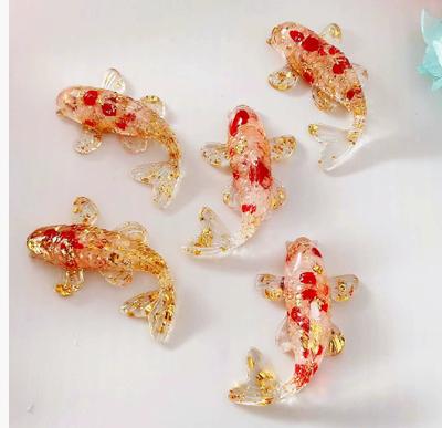 Figurines de poissons en résine époxy cristal pour attirer la richesse
