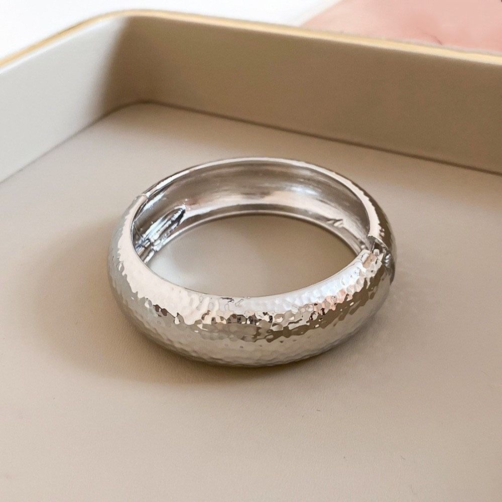 Zinc Zinc Zinc Alloy Metal Bracelet Geometry Wide Side Bangle Retro Open Bangle Gift