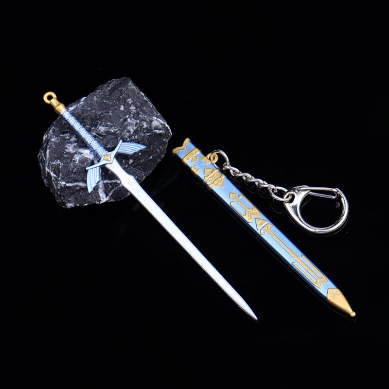 1Pcs Unopened Blade Pendant Keyring Zinc Alloy Metal  Of Famous Ancient Sword Keychain Charms Children'S Gifts