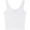 Fila Solid Color Slim Fit Casual Knit Tank Top Women Tops White F51W429103F-WT