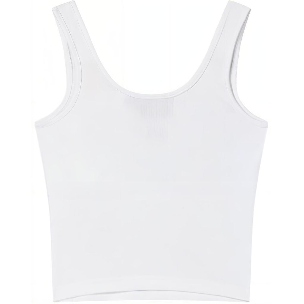 Fila Solid Color Slim Fit Casual Knit Tank Top Women Tops White F51W429103F-WT