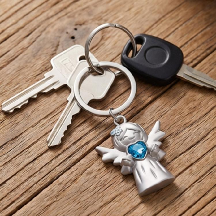 Alloy Angel Keychain Decorative Charm For Keys Or Bags Featuring Heart Symbol Luck Ideal Present