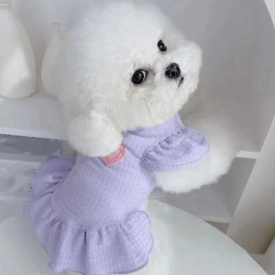 Fashion Breathable Mesh Dog Princess Dress Flying Sleeve Ruffle Dog Costume Comfortable Pet Cake Skirt Small Dogs