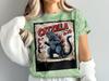 Funny Cat T-Shirt, Catzilla Graphic Tee, Cool Graphic T-Shirt, Cat Lover Shirt, Monster Cat Shirt, Unique Cat Gift Tee