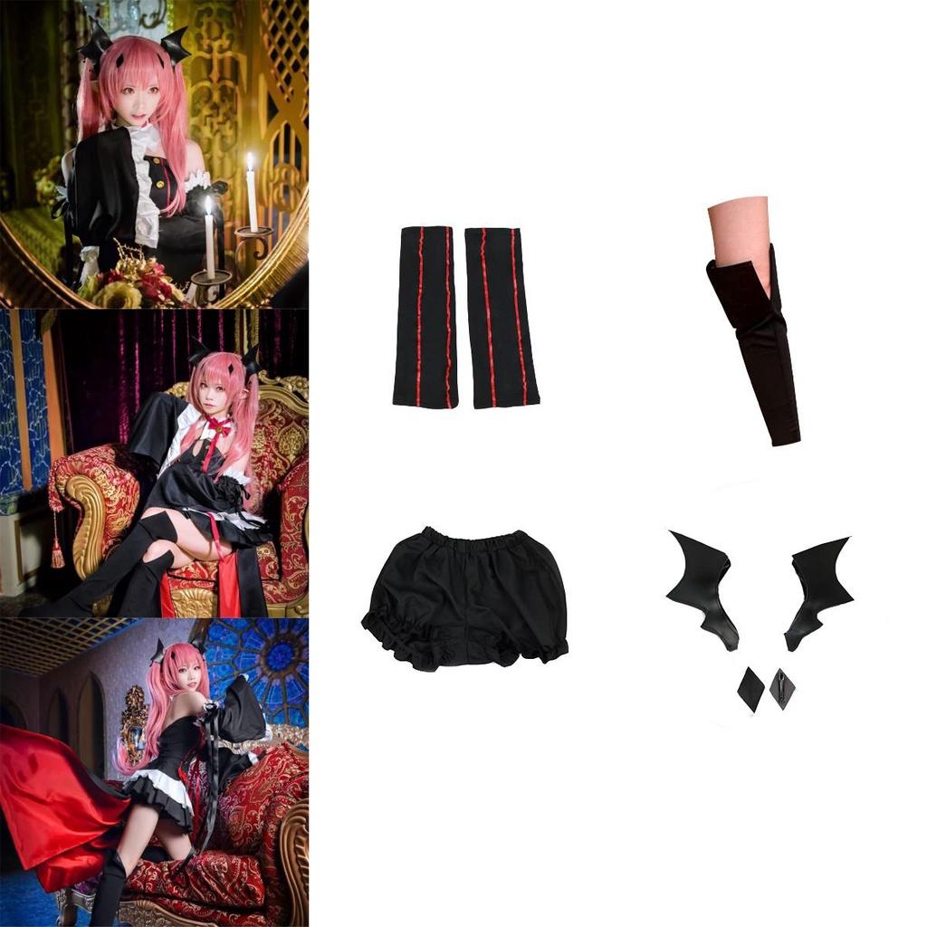 Елегантна сукня для косплею вампіра Крул Тепеш з аніме «Сераф кінця» чорного кольору