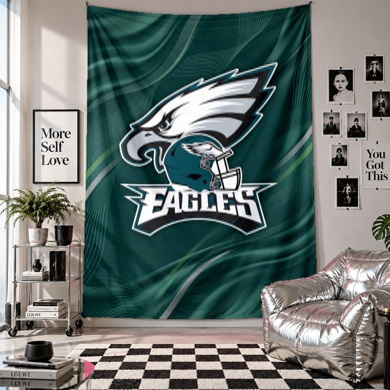 Philadelphia Eagles Wandteppich Heimdekoration Wandbehang Tuch für Schlafzimmer Wohnzimmer Hintergrund