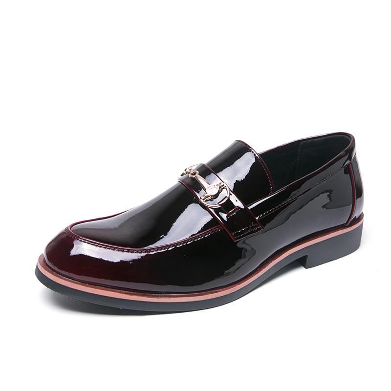 Business Casual Men Dress Shoes Luxury Glitter Designer Formal Shoes For Man Patent Leather Shoes Pointed Toe Men's Social Shoes