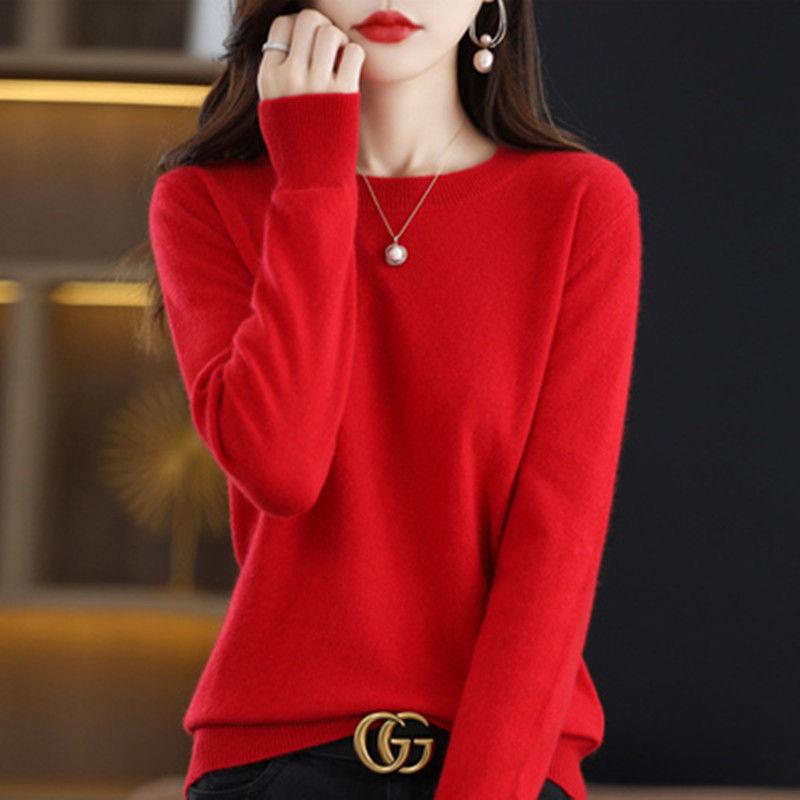 Women Sweater O-neck Autumn Winter Basic Pullover Warm Casual Pulls Jumpers Korean Fashion Spring Knitwear Bottoming Shirt