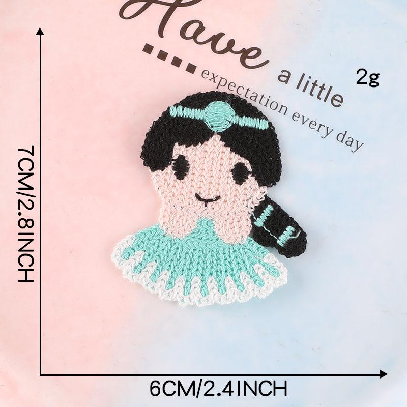 Computer Embroidery Label Princess Cute Children Bb Clip Hair Accessories Accessories Diy Hand Account Accessories Patch Embroidery Sticker