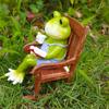 Charm Resin Animal Sculpture Artistic Figure With Tiny Couch Home Decors For Collectors Eye Catching Animal Decors