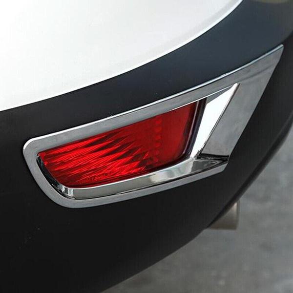 2015 2016 2017 2018 For Mazda CX3 CX-3 Car Chrome ABS REAR FOG LIGHT Reflector Trim Exterior Foglight Hood Accessories