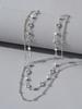 Vintage Choker Metal Spherical Thin Chains Necklace For Women Boho Multilevel Withe Crystal Chain Collar Jewelry