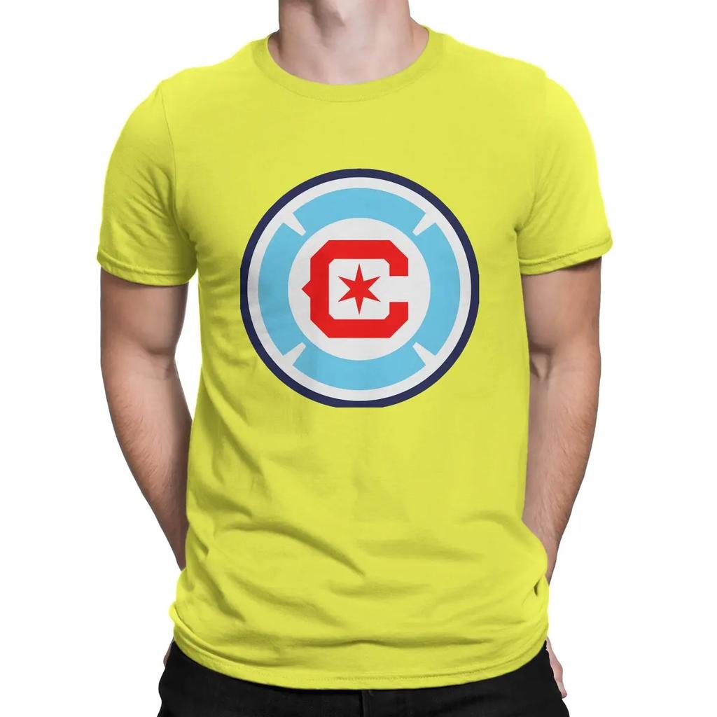 T-shirt Homme Chicago Fire FC Horloge Chicago Fire Vêtement Coton Loisir Manches Courtes Col Rond T-shirt Graphique Imprimé