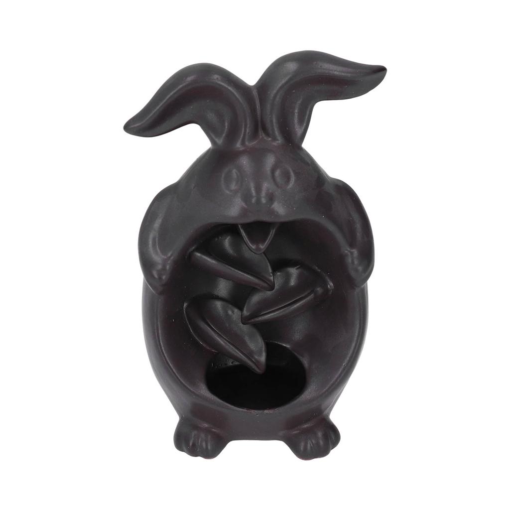 Brûleur d'encens Forme de lapin Exquis Magnifique Cascade à Refoulement Brûleur d'arômes Décoration Ornement