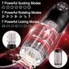 Penis Pumps Male Sex Toys Male Sex Toys with Upgrades 6 Vacuum Pumps 7 Rotating 7 Sucking 7 Licking Pocket Pussy LCD Display Pumps and Enlargers