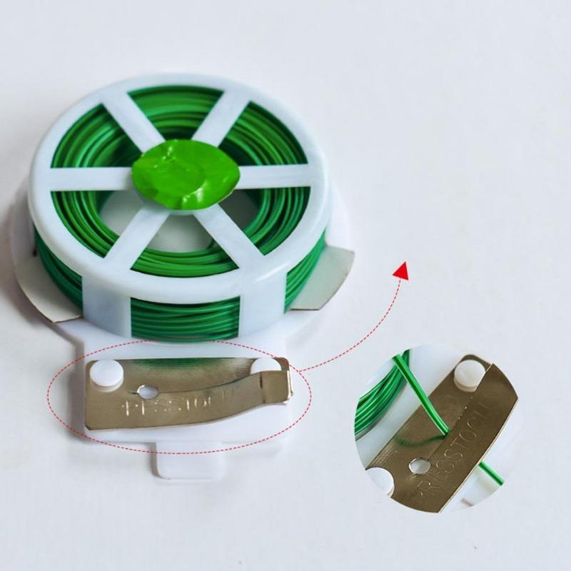 20/30/50/100M Roll Wire Ties Gardening Climbing Vines Fixed Ropes Flower Plant Support Strap Green Garden Cable Brackets Ties
