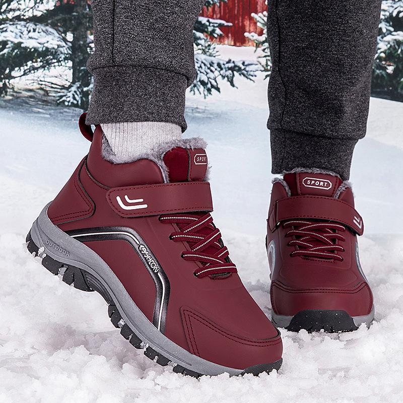 Winter soft-soled velvet warm mother shoes high-top cotton shoes in the elderly walking shoes snow boots father shoes