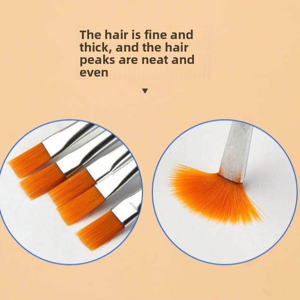 50Pcs Set Painting Brushes Set Nylon Hair Flat Brush Oil Painting Brush Art Painting Supplies Acrylic Painting Brushes