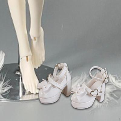1/4 Female Figure Shoes for Action Figure, Doll Clothes, Accessories, with Cute Bow,