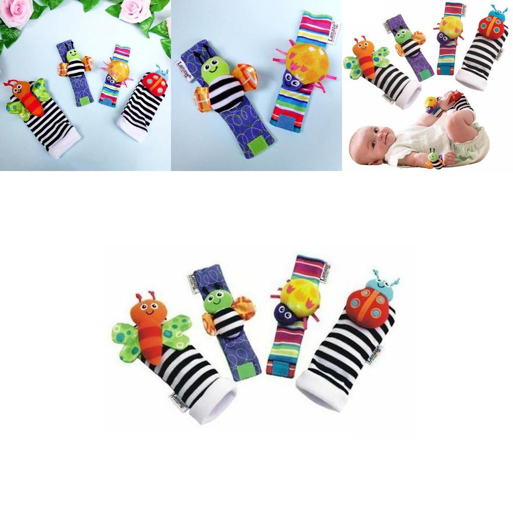 Lamaze Rattle Set Beautiful Baby Sensory Toy Cozy Socks And Soft Plush Wrist Rattles