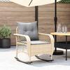 VidaXL Garden Rocking Chair with Beige Cushions Wicker Resin, Outdoor Rocking Chair, Rocking Chair of 4104196
