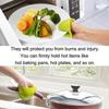 6pcs Heat Resistant Silicone Oven Gloves Pot Holder Mini Glove Oven Baking less