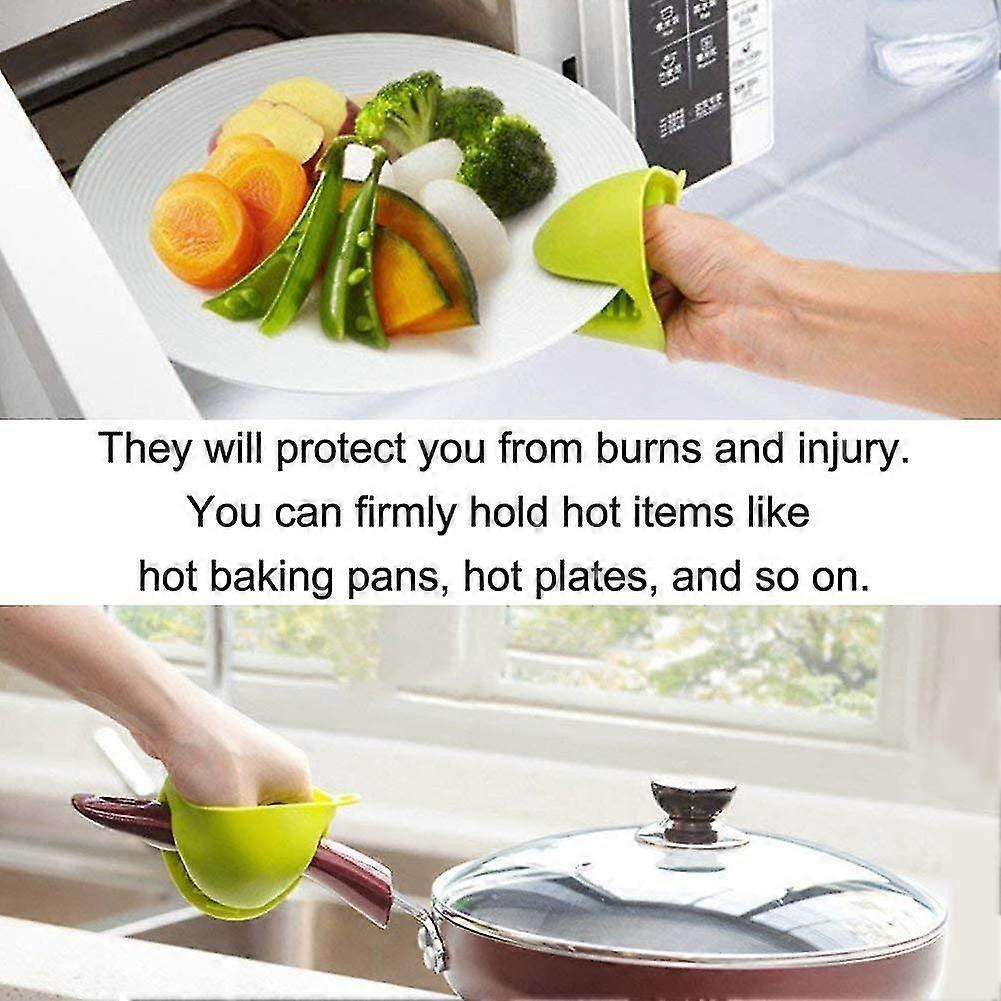 6pcs Heat Resistant Silicone Oven Gloves Pot Holder Mini Glove Oven Baking less