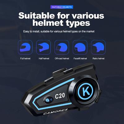 Wireless Motorcycle Helmet Headset Bluetooth 5.0 Hands-free Call Phone Motorcycle Waterproof Earphone Music Player Helmet Set