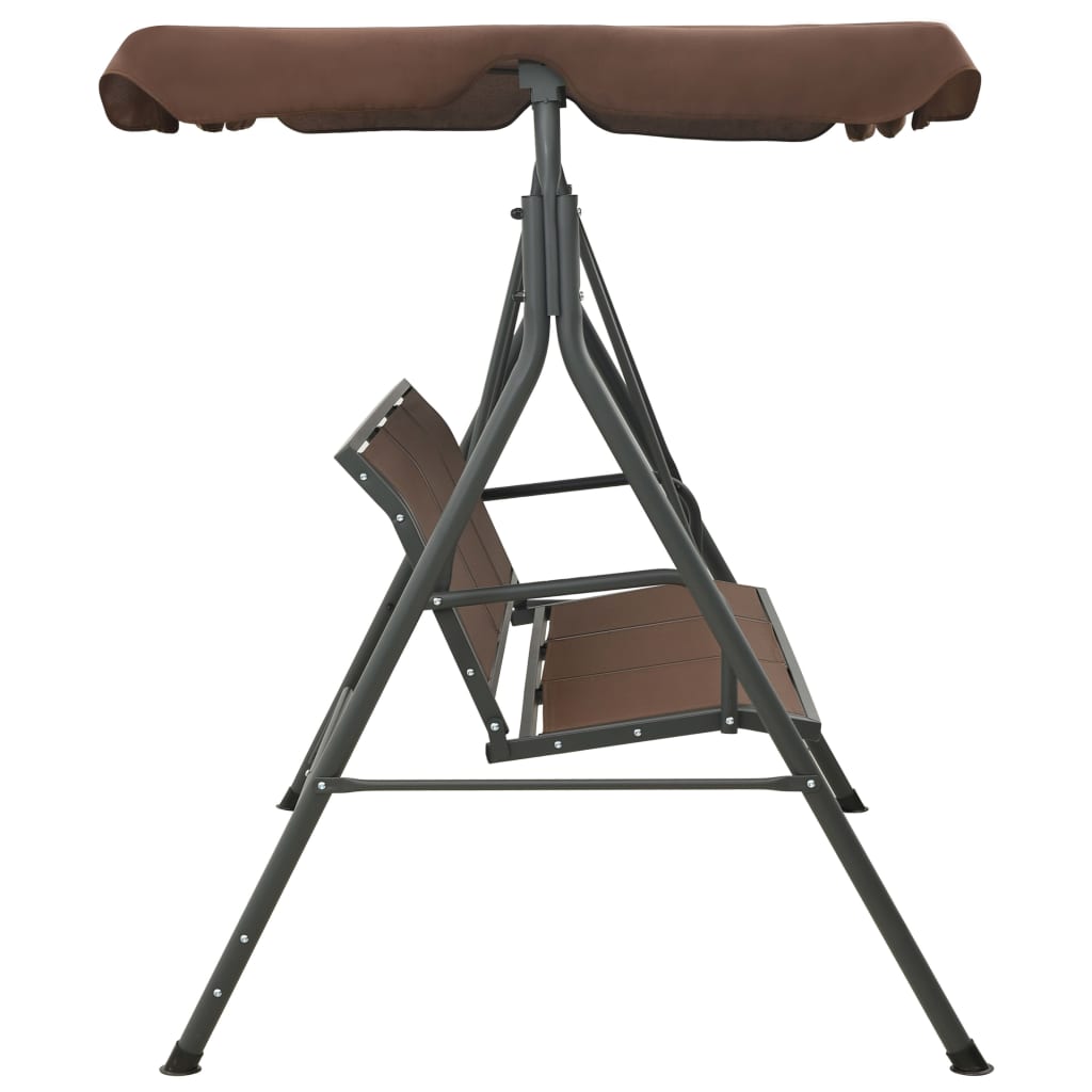 Hollywood Swing with Canopy Coffee Brown