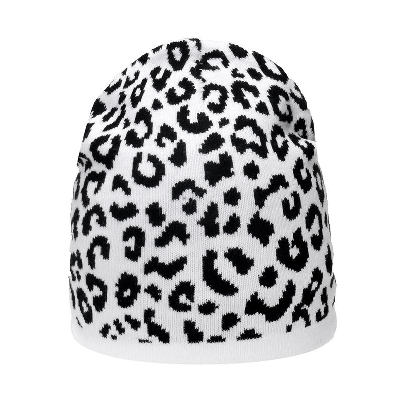 Cow Plaid Zebra Leopard Print Knitted Hat Pullover Hat Female Male Autumn and Winter Warm Wool Hat Cold Hat Female