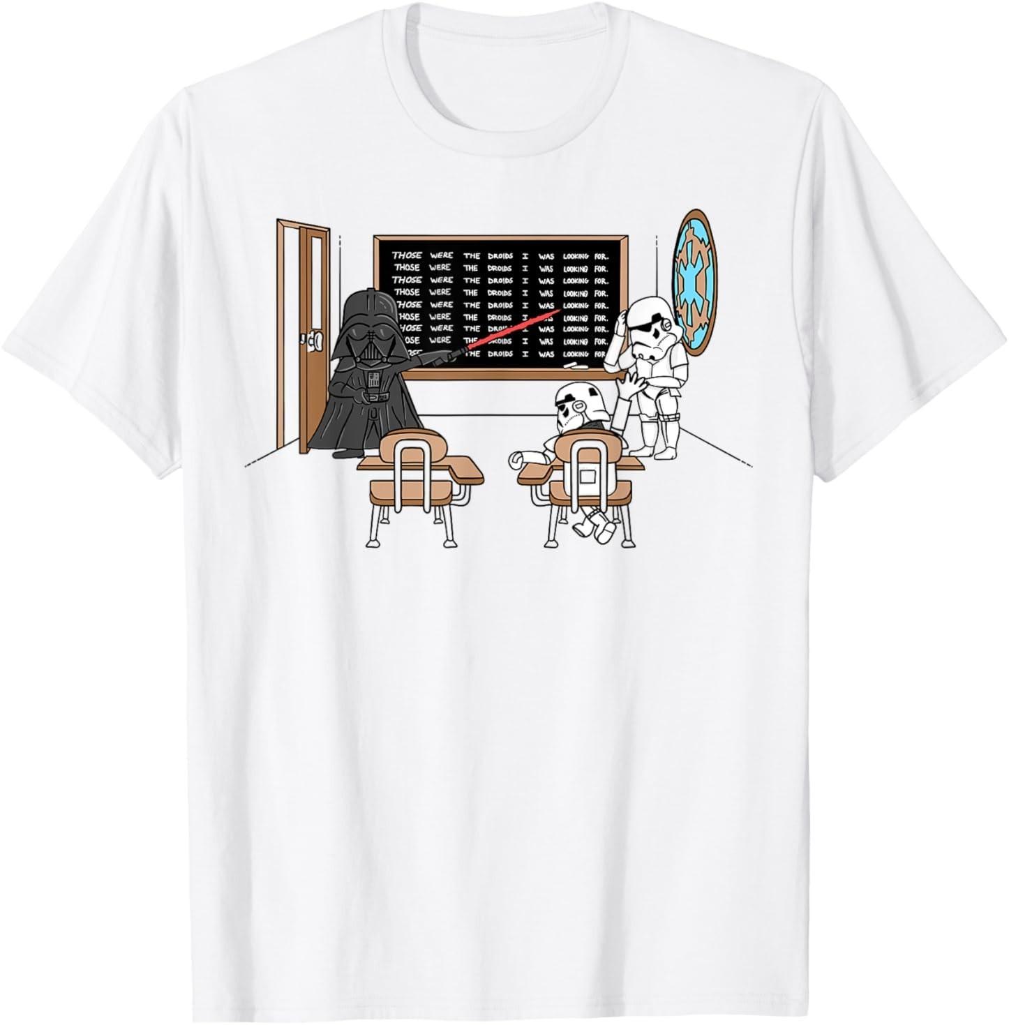 Star Wars Darth Vader Those Were The Droids Classroom Doodle T-Shirt Mens Womens Tees Top S