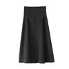 KARZUKI Maternity Long Mori Girl Adjustable Japanese Easy to Move Office Loose High Caramel and Commuting Bottoms Grayish Skirt, Spring/Autumn/Winter,