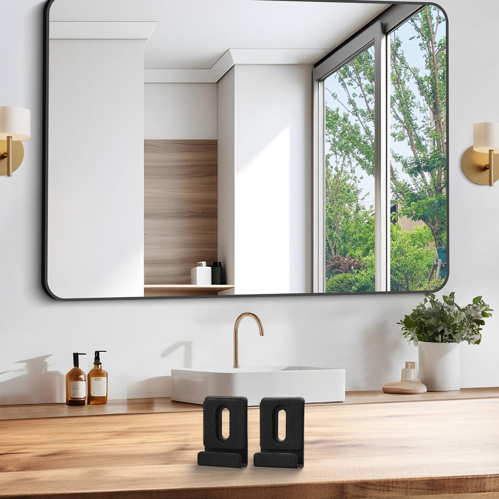 Glass Clips Clips Mirror Package Plastic Stainless Steel Unframed Bathroom Content EVA Fixing Frameless Safety