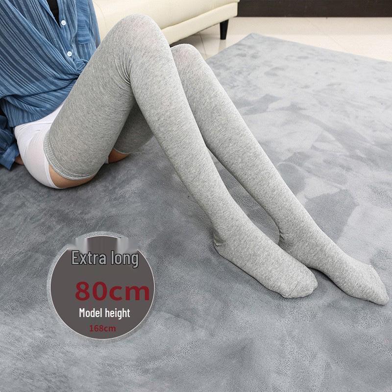 

Extra Long Unisex 80cm Thigh-High Socks for Long Legs - Autumn/Winter Wear, Fits Up to 185cm Height One Size (tube height 80cm) светло-серый