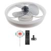 Ceiling Fan with Light Remote Control Modern LED Fan Lamp Stepless Dimming 6 Wind Speeds Timed Function White