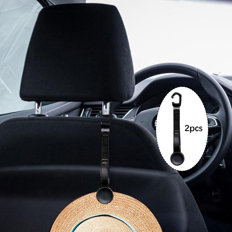 Universal Cowboy Hat Hanger Magnetic Car Hat Holder PU Leather Storage Rack for Truck SUV Vehicle