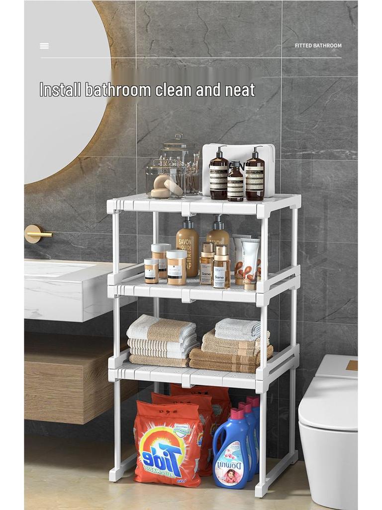 Retractable Nail-Free Storage Rack for Wardrobes and Cabinets